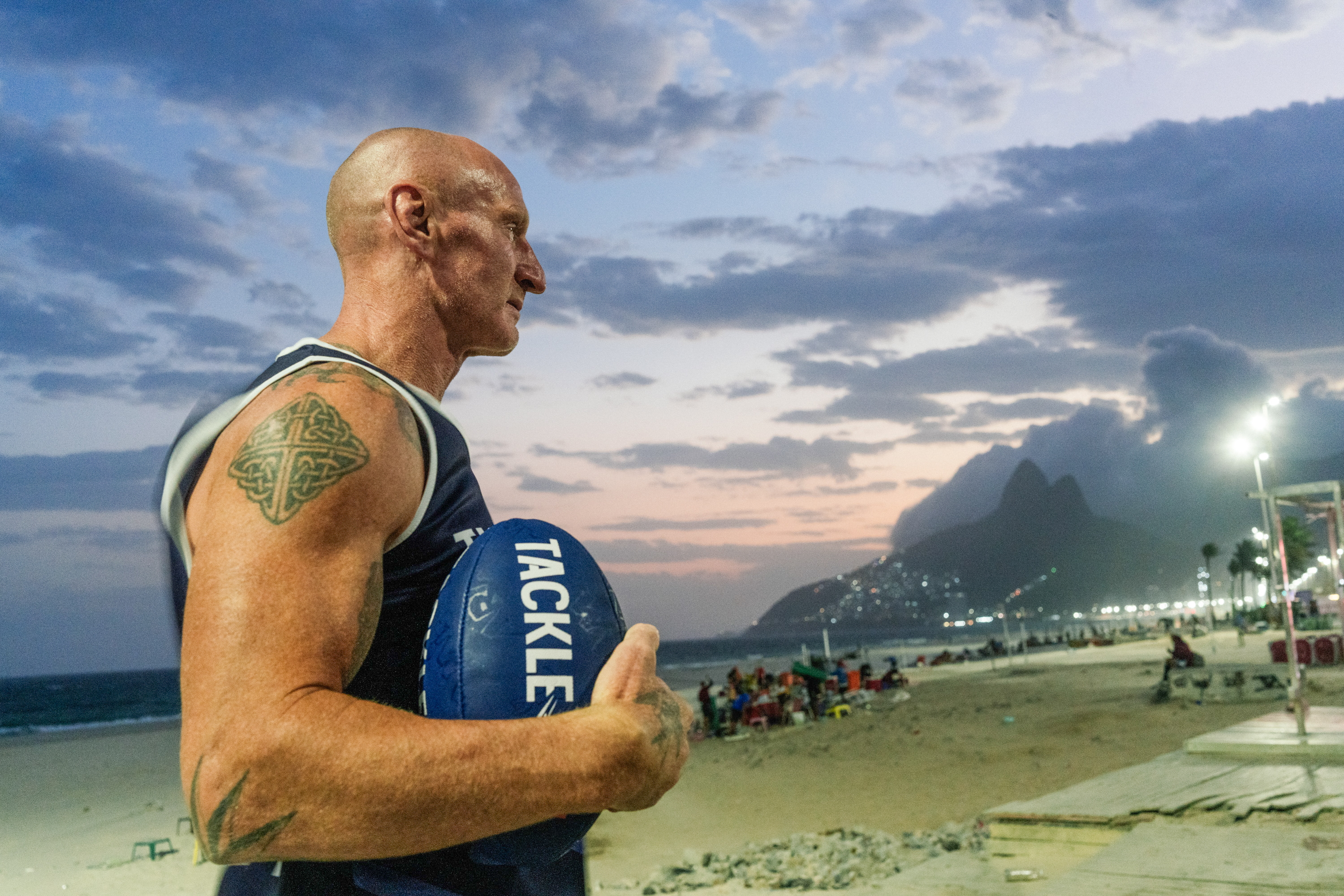 Retired rugby star Gareth Thomas, who is HIV positive, came to Rio de Janeiro